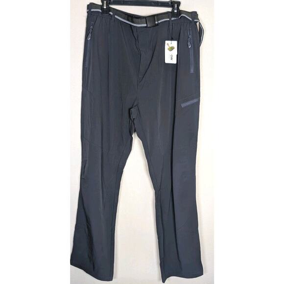 NOUKOW Outdoor Hiking Pants Mens 2XL Gray Quick Dry SPF 50+ 6 Zipper Pockets - Picture 1 of 10